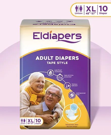 babyhug Adult Tape Diaper - Extra Large (10 Pieces) Tape Diapers - XL-picture-40