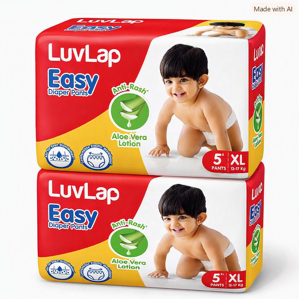 luvlap Easy 5 Diaper Pants, XL, Pack of 5, for babies upto 12-17Kg, Pant style diaper Pant Diapers - XL-picture-23