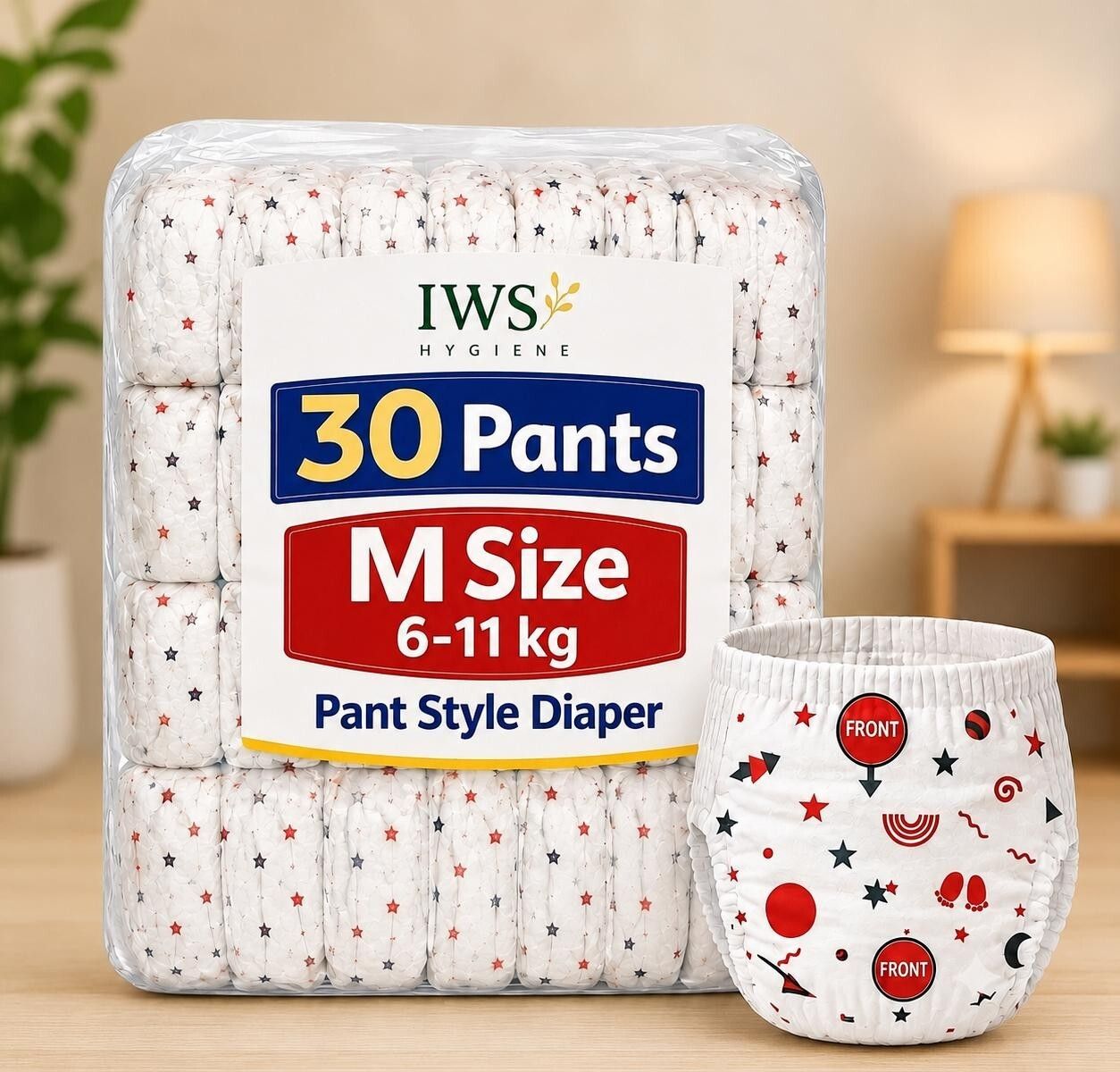IWS Baby Diaper S 50PCS Pant Diapers - M-image-5