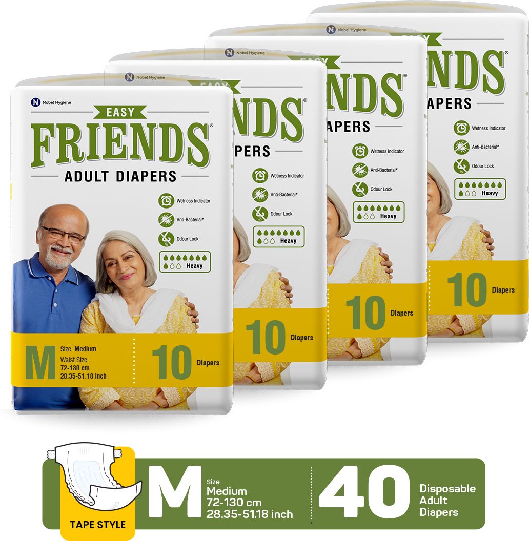 Easy Adult Diaper Tape Style with odour lock and Anti-Bacterial Absorbent Core Adult Diapers - M-image-38