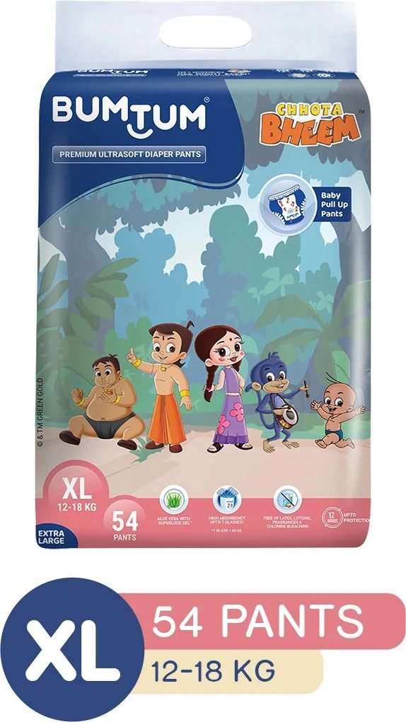 Chhota Bheem Premium Baby Pull-Up Diaper Pants with Aloe Vera,Wetness Indicator and 12 Hours Absorption - Extra Large - XL-image-33