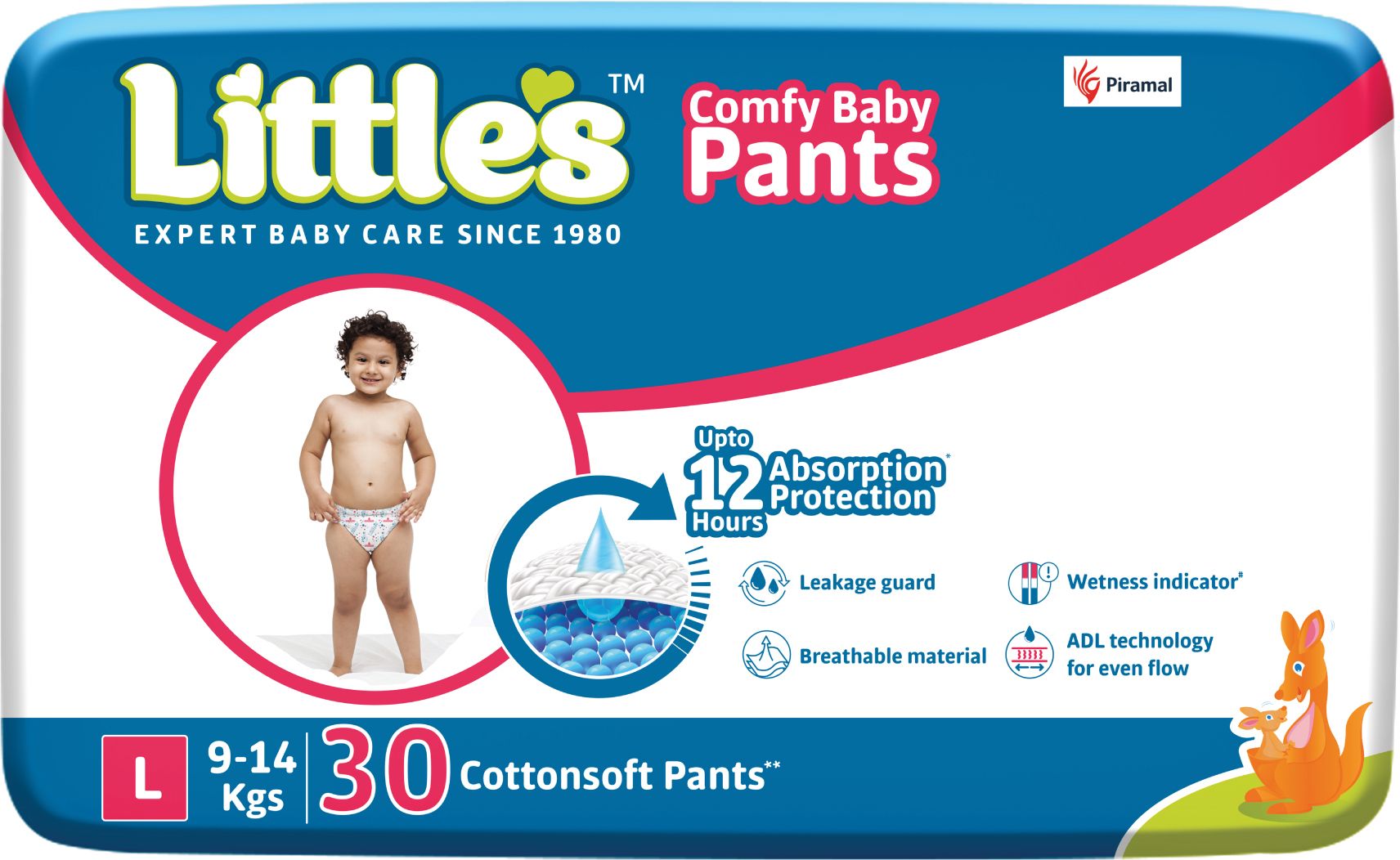 little's Comfy Baby Pants Diapers with Wetness Indicator and 12 hours Absorption | Large - L-picture-22