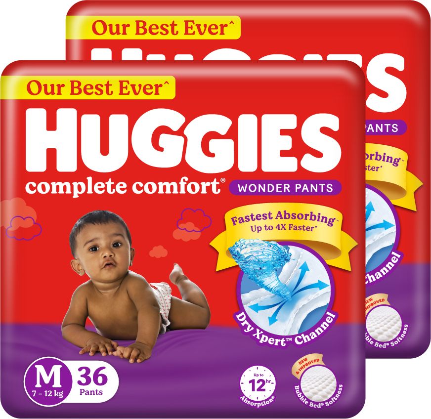 Complete Comfort Wonder Pants| India's Fastest Absorbing Diaper |M 36 X 2 |72 - M-image-36