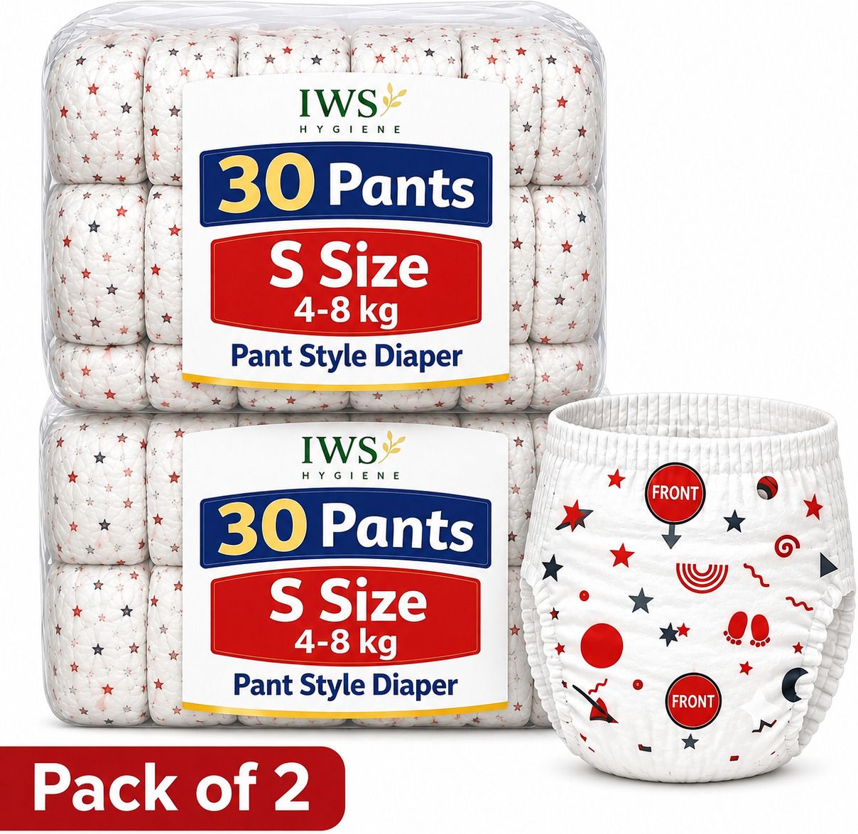Baby Diaper S size 30 per pack ( Pack Of 2) Pant Diapers - S-image-14