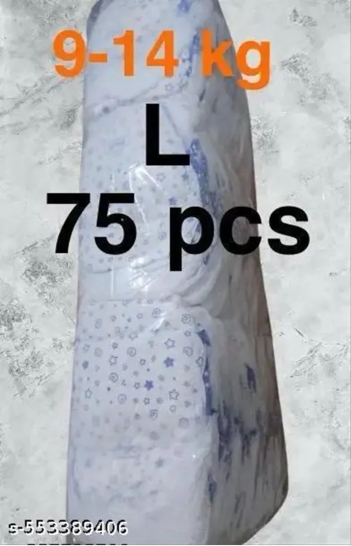 SOFT BABY DIAPER FOR 9 TO 14 KG 75 PCS Adult Diapers - L-image-37