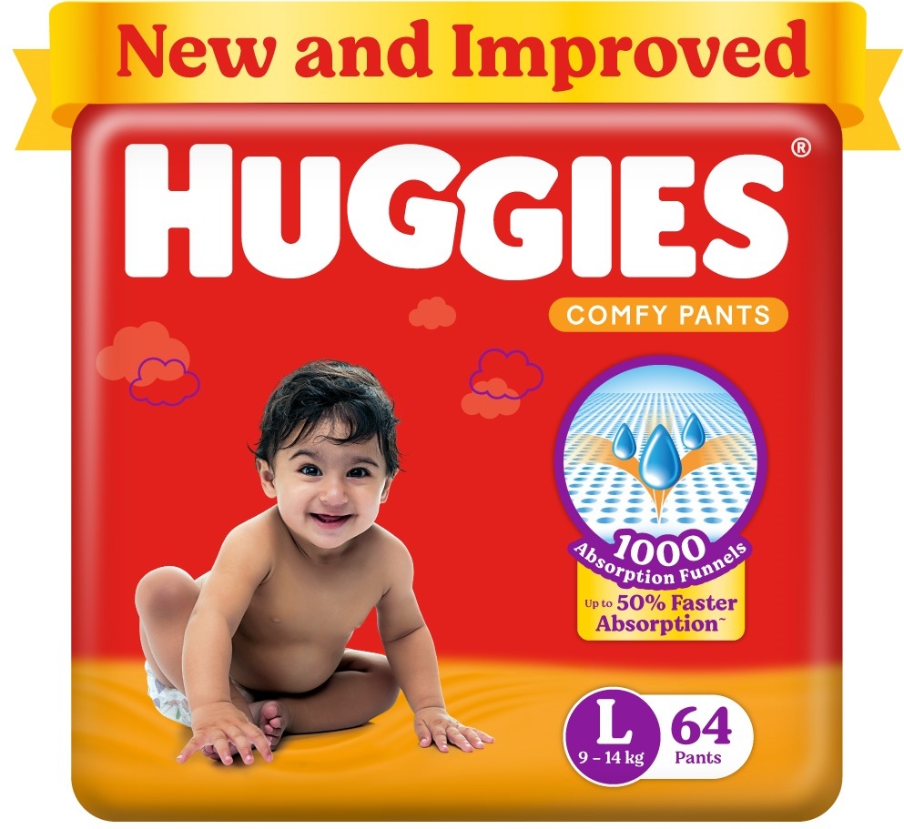 Huggies complete comfort dry pant baby diaper - L