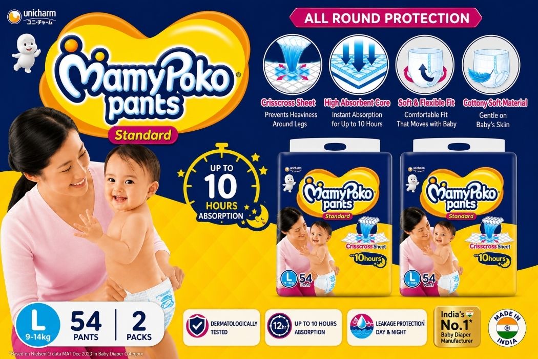 mamypoko Standard Pant Diapers, Large (L), 108 Count (Pack of 2, 54 Pieces Per Pack) Pant Diapers - L-picture-17