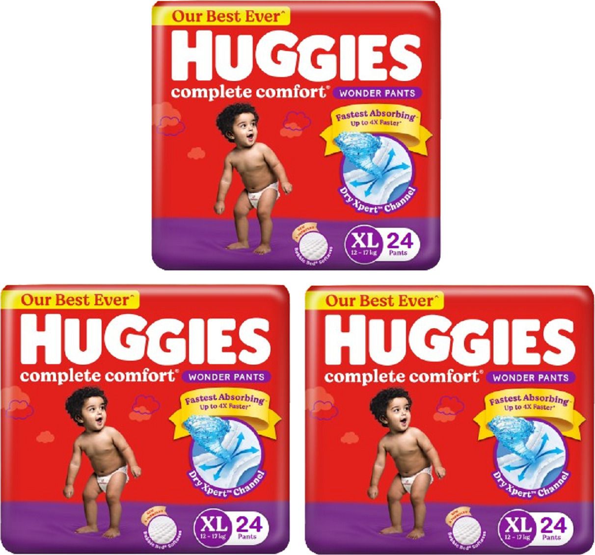 huggies Wonder Pants Extra Large (XL) Size Baby Diaper Pants XL-24 (PACK OF 3) - XL-picture-12
