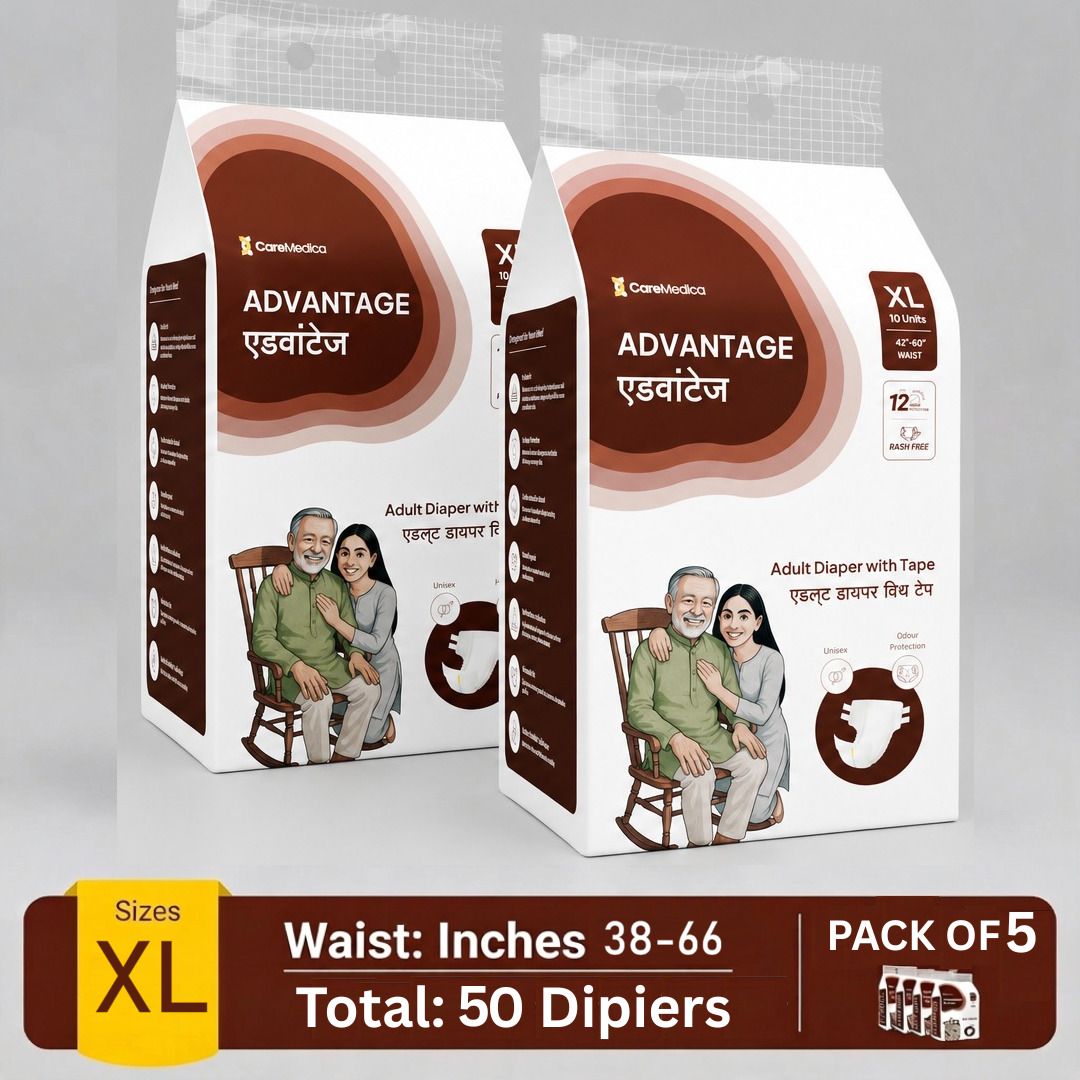 Anti-Bacterial Absorbent Core Leakproof Adult Diaper Tap Style Size (42"-60") Adult Diapers - XL-image-2