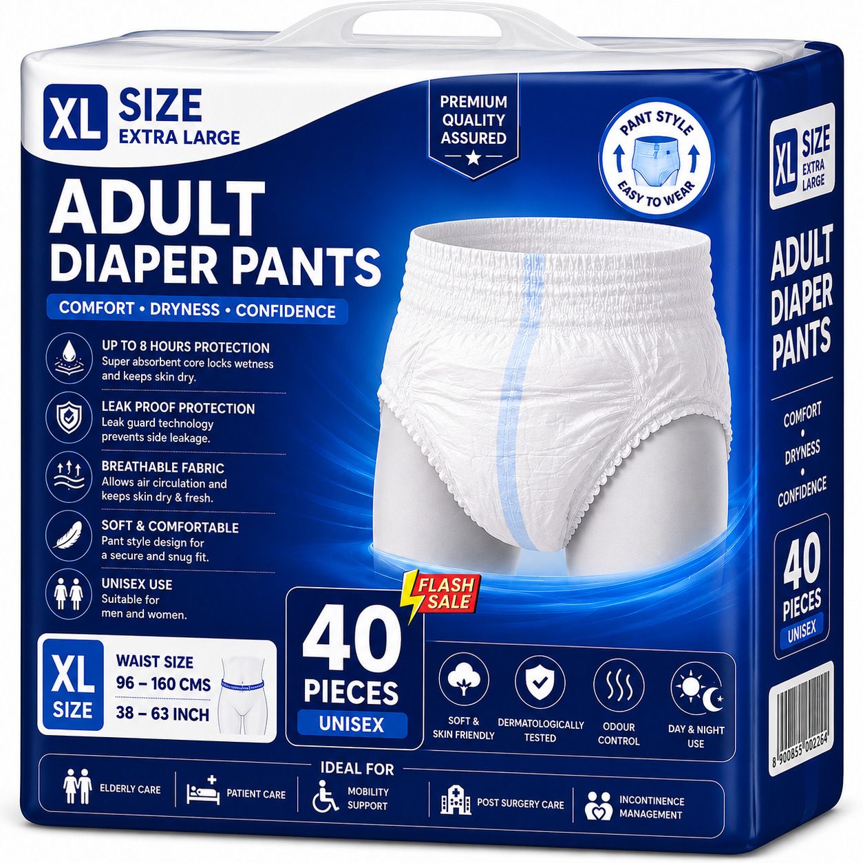 iws with device of lady Adult Pull-Up Diapers for Men & Women Super Absorbent, Leak Guard, Dry Comfort Adult Diapers - XL-picture-44