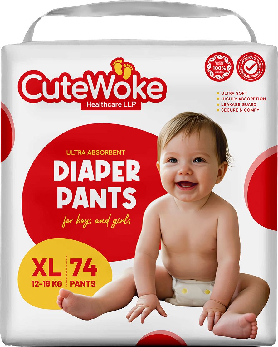 Hypoallergenic Baby Diapers 74, Double Leakage Protection, Skin Friendly Pant Diapers - XL-image-7
