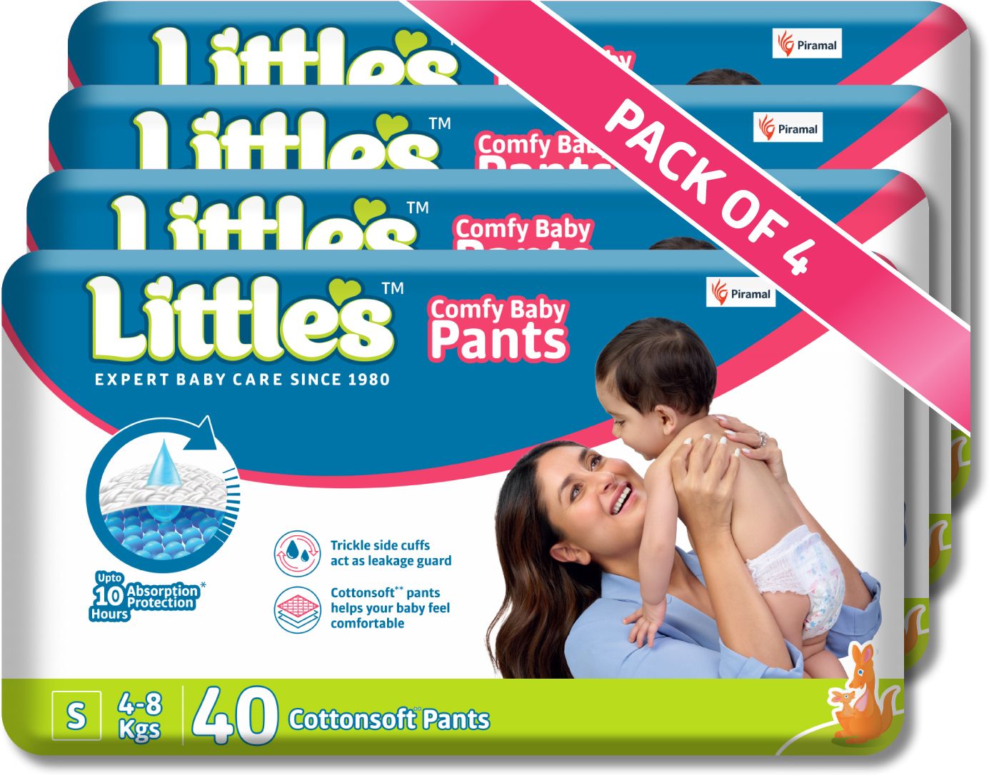 little's Comfy Baby Pants, Standard, Large, 30 Count With 10 Hours Absorption Protection - S-picture-10
