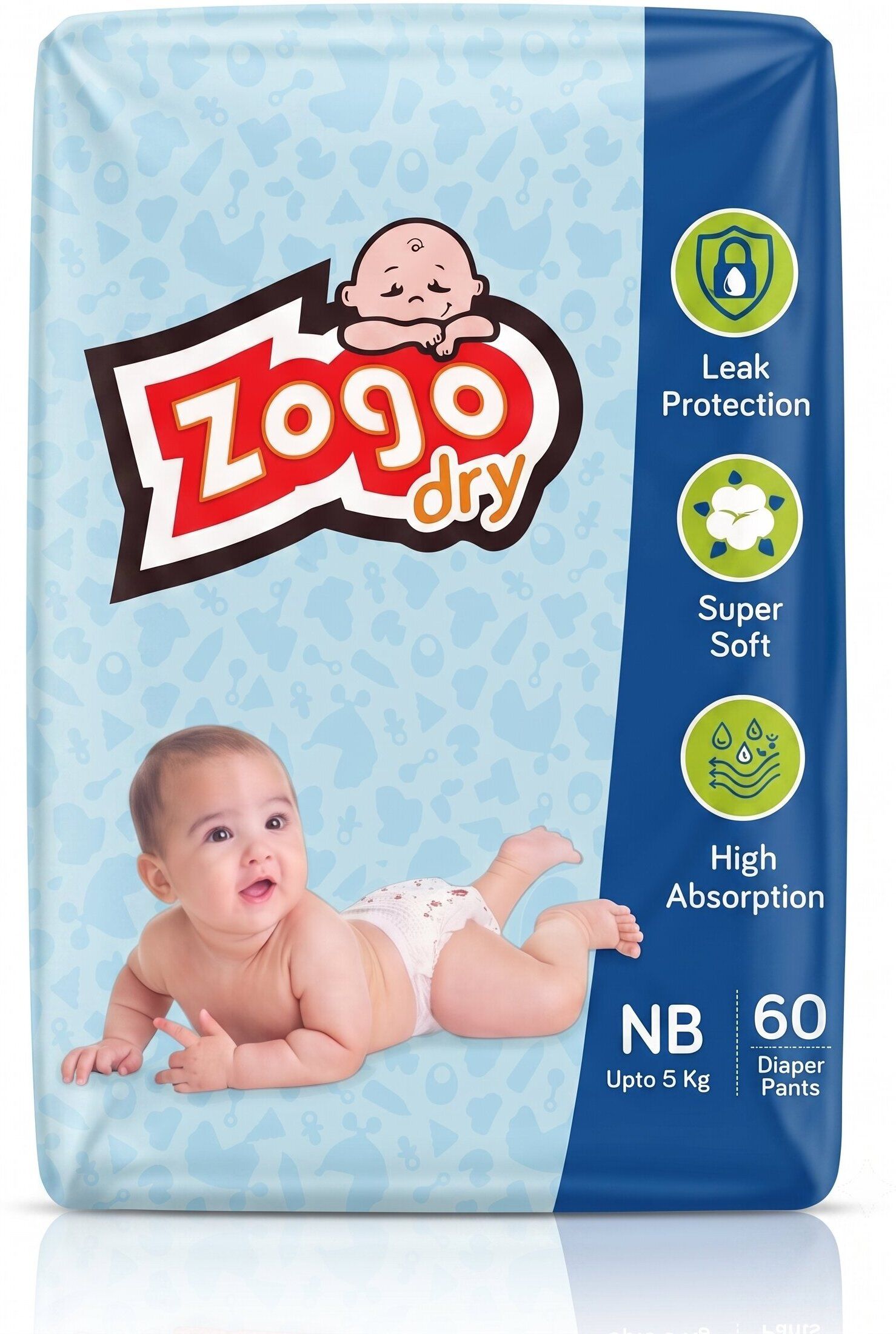 Dry Newborn Rash-Free Care | Upto 5 Kg | Gentle Care & Leak-Proof Pants Pant Diapers - New Born-image-39