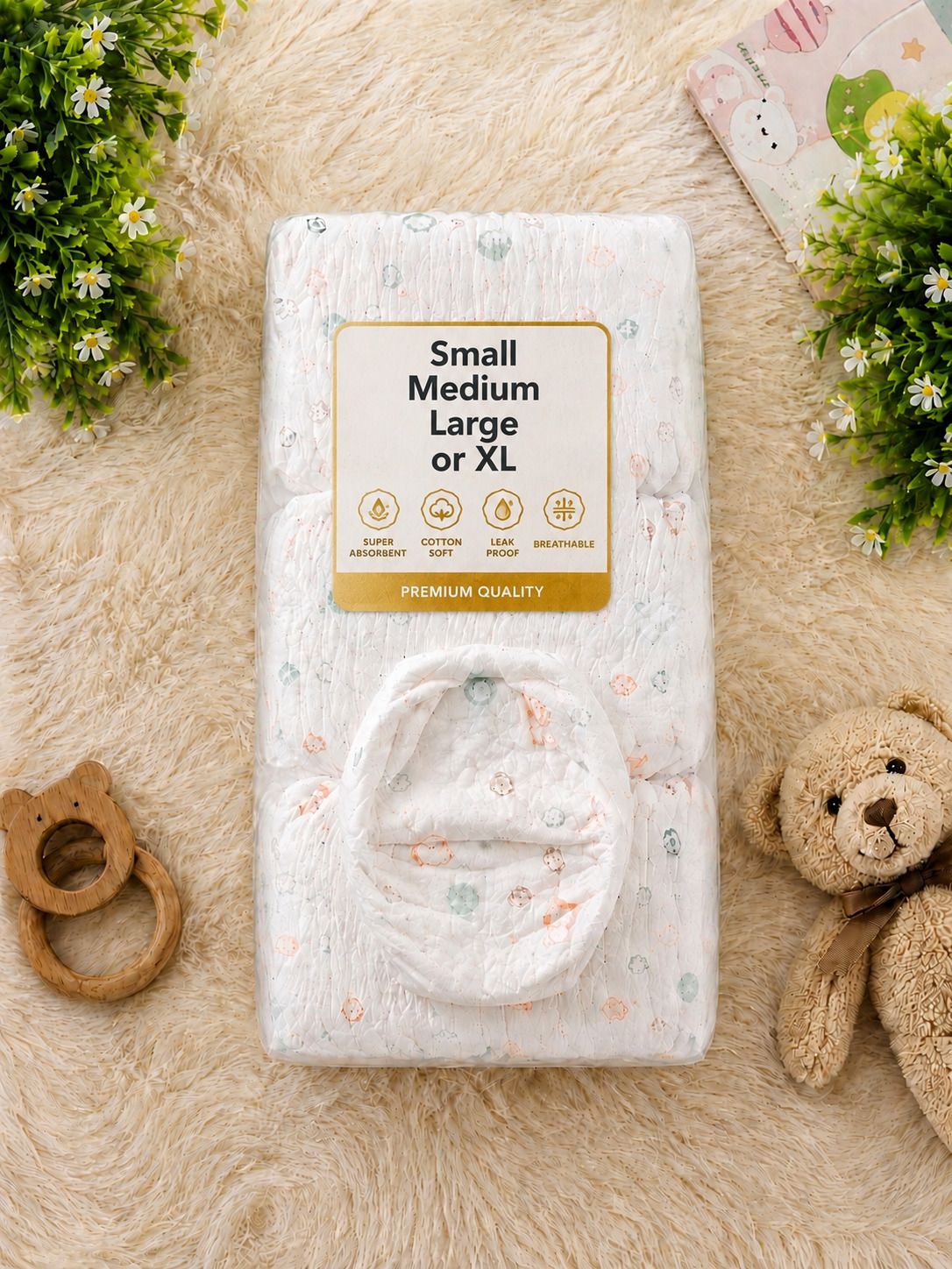 Baby Diaper Pants ( Loose Type ) L-48 PSC Pant Diapers - L-image-33