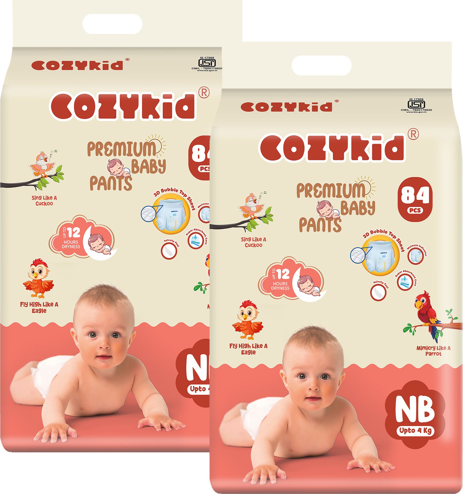 Easy Dry Pull-Up Diaper Pants with Rash Protection &12 hrs leakage protection - New Born-image-21