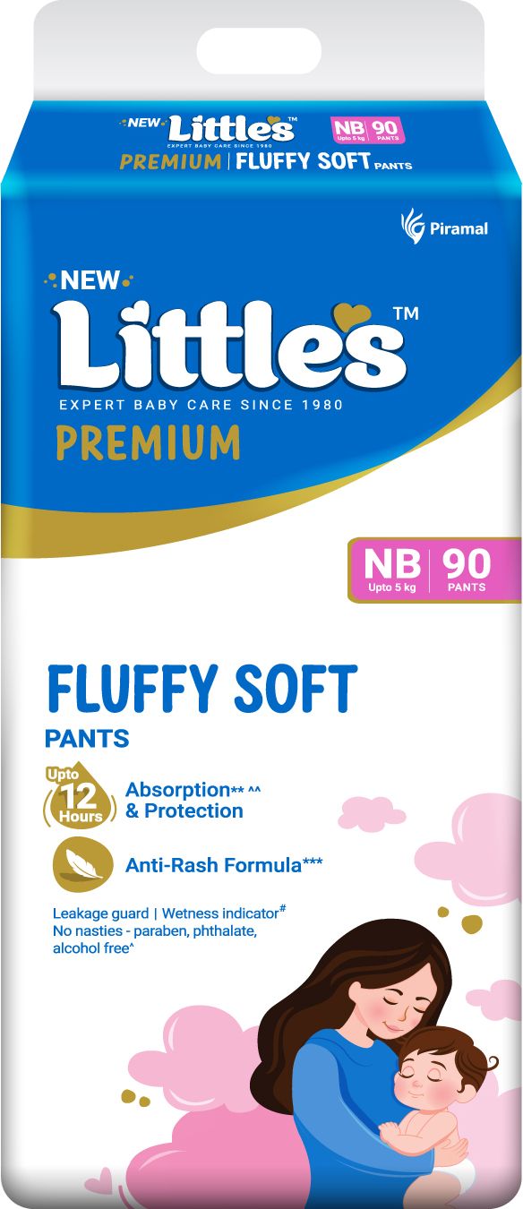 little's Comfy Baby Pants Diapers with Wetness Indicator and 12 hours Absorption - New Born-picture-1