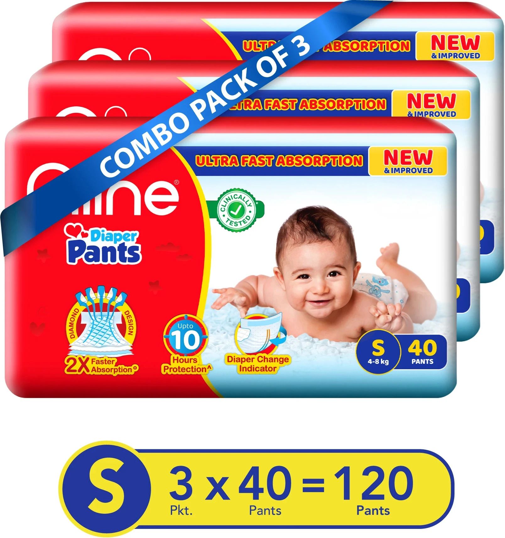 niine Cottony Soft Baby Diaper Pants with Change Indicator for Overnight Protection - S-picture-17