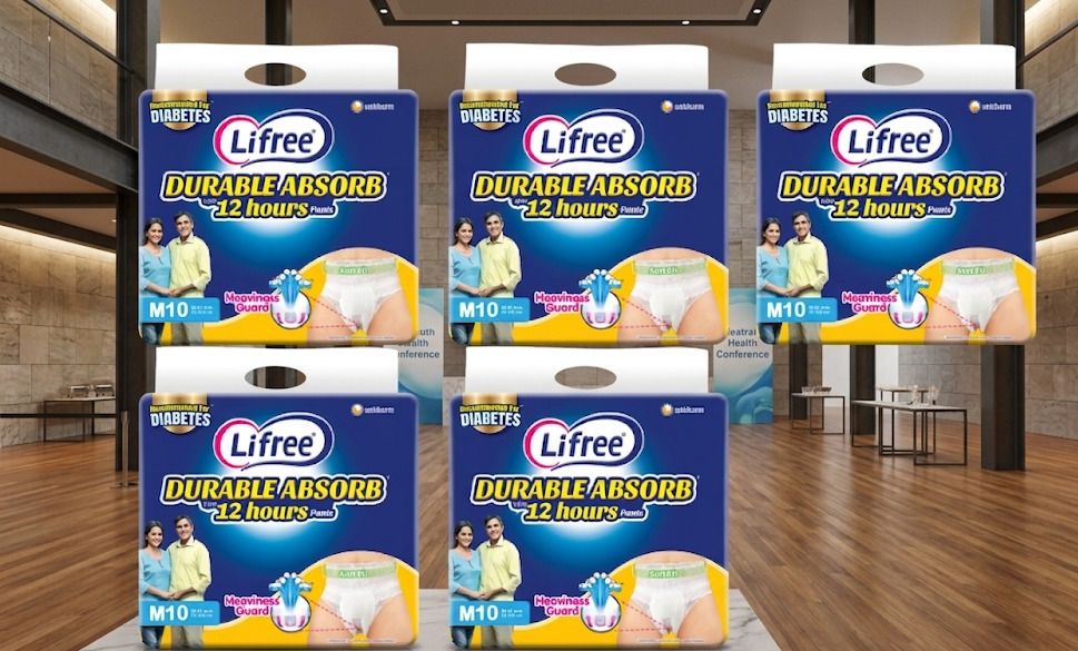 Protection with Wetness Indicator Odour Control Pant Adult Diapers - M-image-1