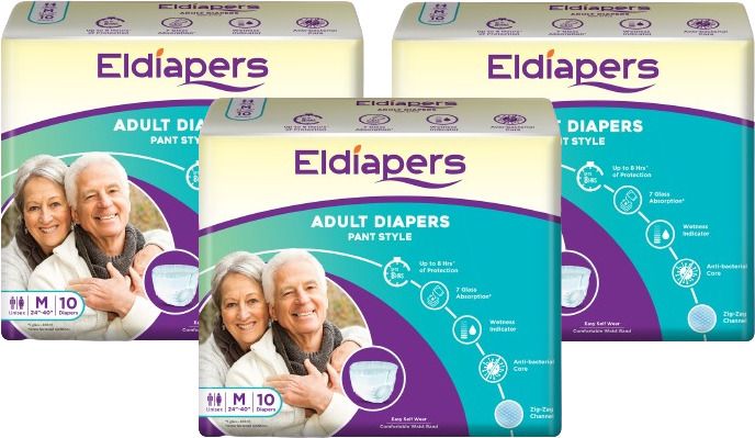Pant Style Adult Diapers Medium- 10 Pieces Pack of 3 Adult Diapers - M-image-30