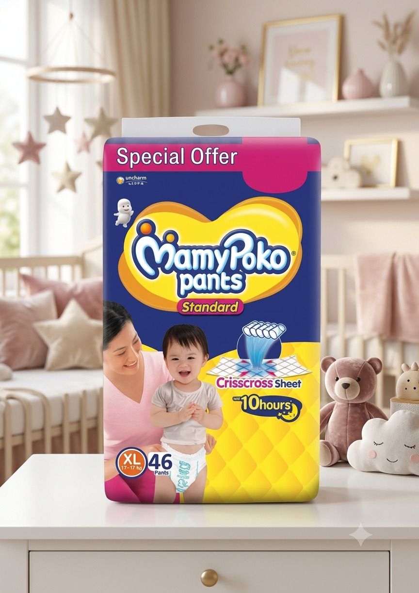 mamypoko baby super soft Standard diaper extra large pant size diaper mamypokos Pant Diapers - XL-picture-30