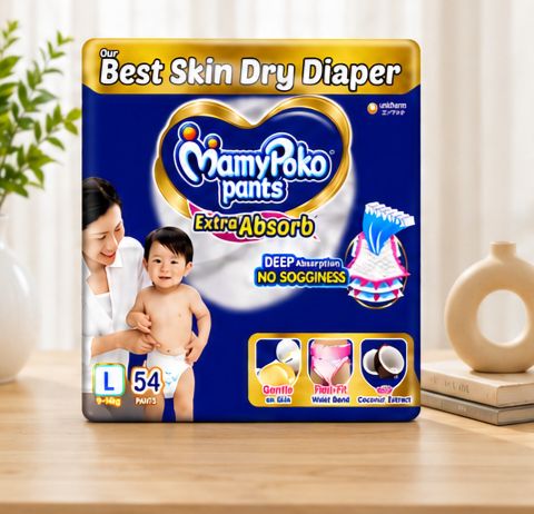 Gentle Care Extra Absorb Pants L Size 54 Baby Dry Premium Comfort Pant Diapers - New Born-image-27
