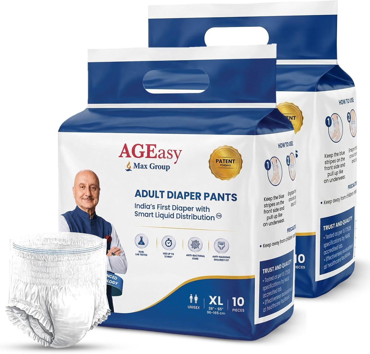 ageasy (Max Group)Adult Diaper Pant, 12-Hour Absorption, Antibacterial, Odor Control Adult Diapers - XL-picture-11