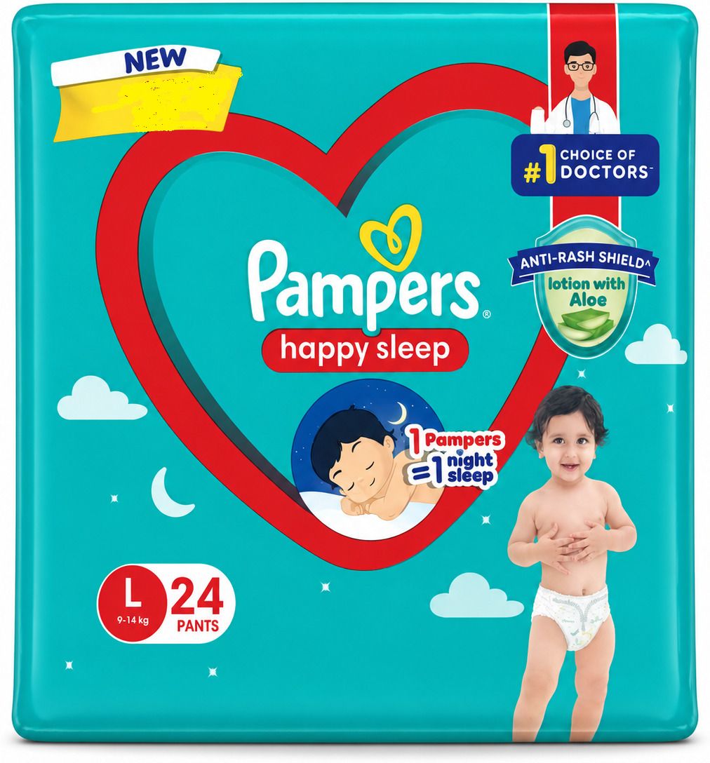 pampers Happy Sleep Pant Style Baby Diaper, 1 Night Sleep with Anti Rash Shield Pant Diapers - L-picture-17