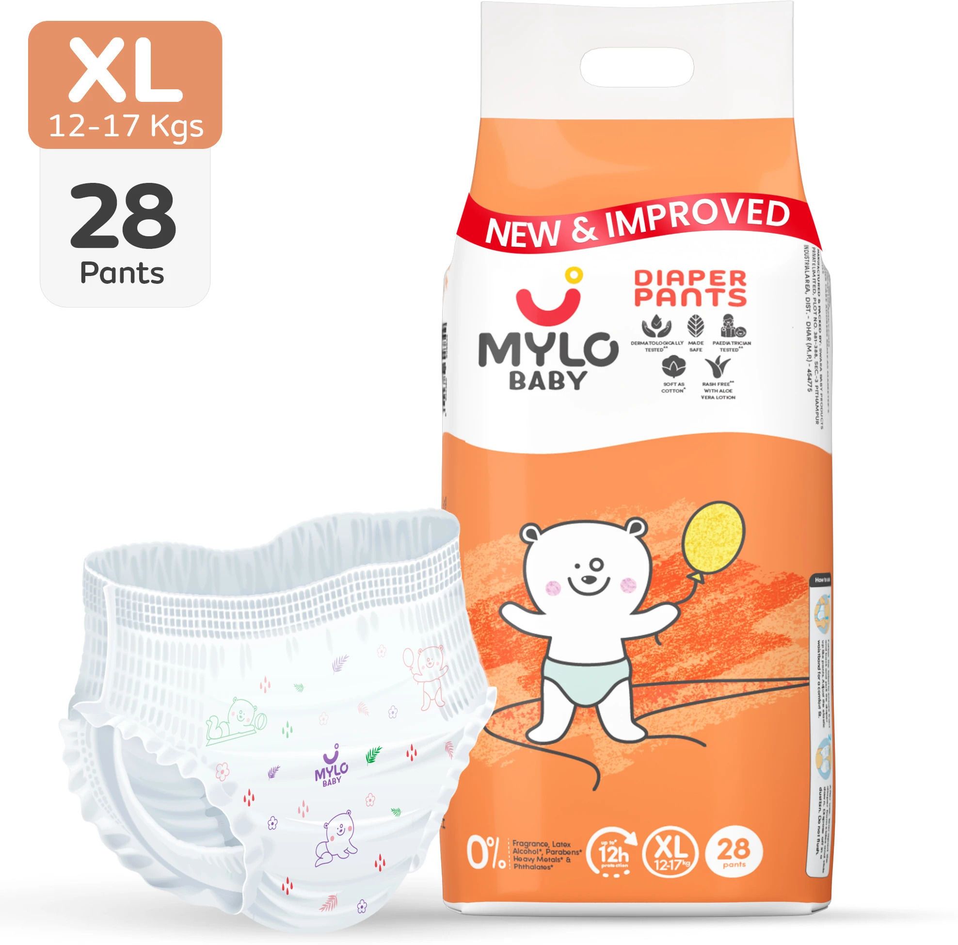mylo Baby Diaper Pants | Super Absorbent with Aloe Vera | Leak Proof | Anti Rash - XL-picture-16