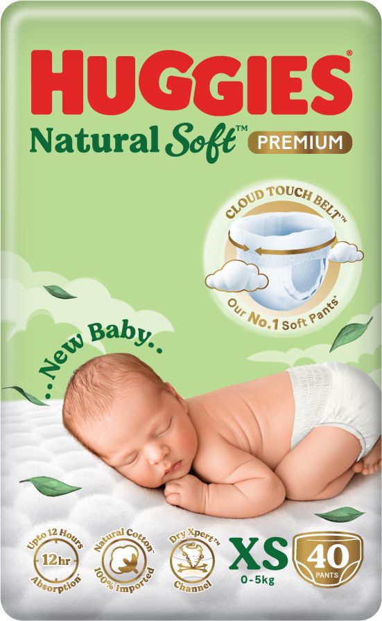 Natural Soft Premium Baby, Cloud Softness All Over, New Born - XS