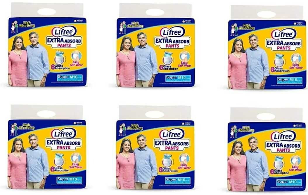 Extra Absorb Pants- Medium-(10 Pieces) (Pack of 6) M-(60 Pieces) Unisex Adult Diaper. Adult Diapers - M-image-40