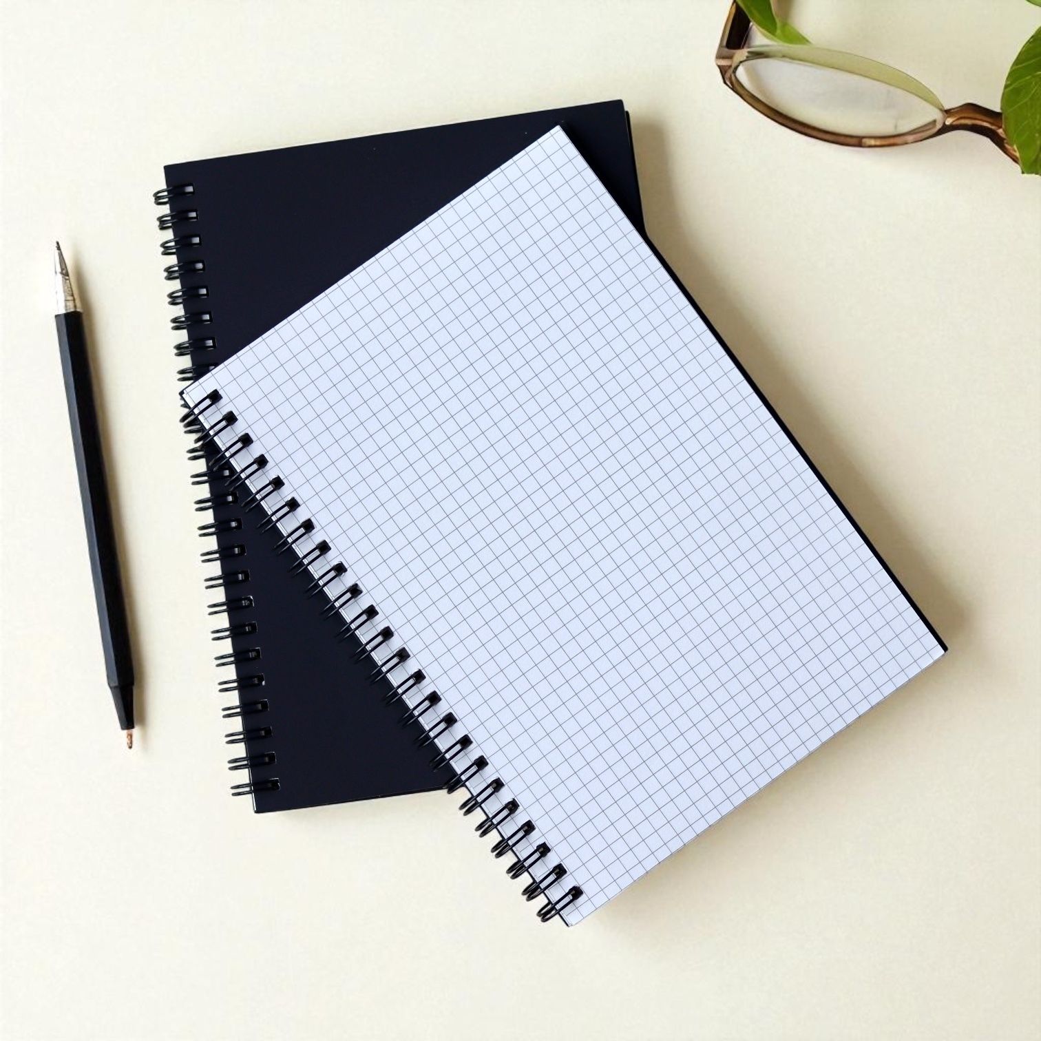 A5 Black Square grid Notebook, 100 GSM, A5 Notebook Premium Notebooks for Office, School & Personal Use 120 Pages-image-9