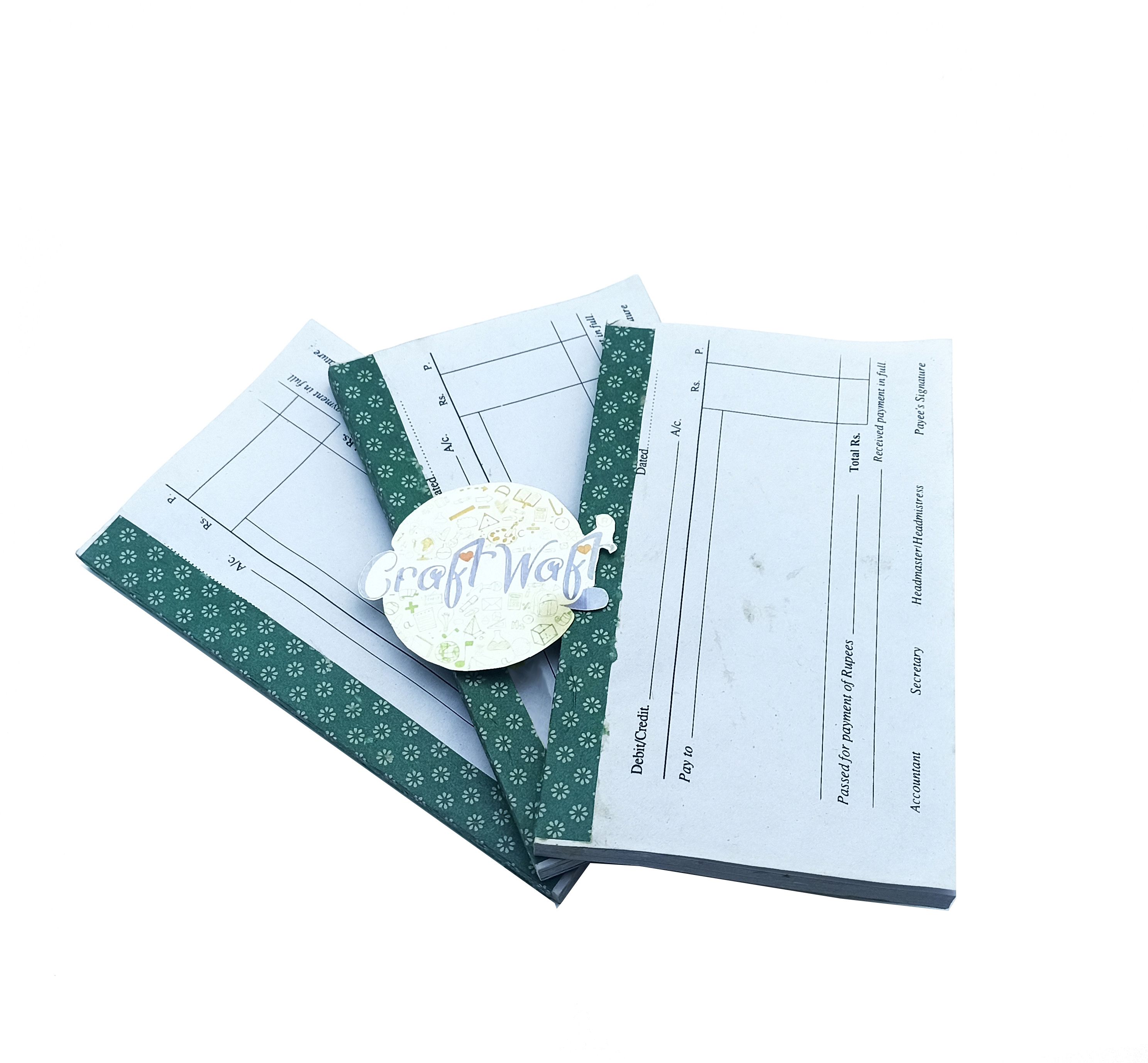 Voucher Pad / Book for School, College, Institution, Tuition (Cash/Credit/Debit) Pack of 3 Books 100 Pages Each Booklets 1-Part Voucher Pads-image-40