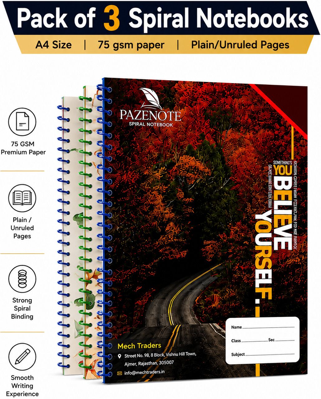 abc Paze_note1 Signature Collection A4 Notebook Unruled 200 Pages-picture-10