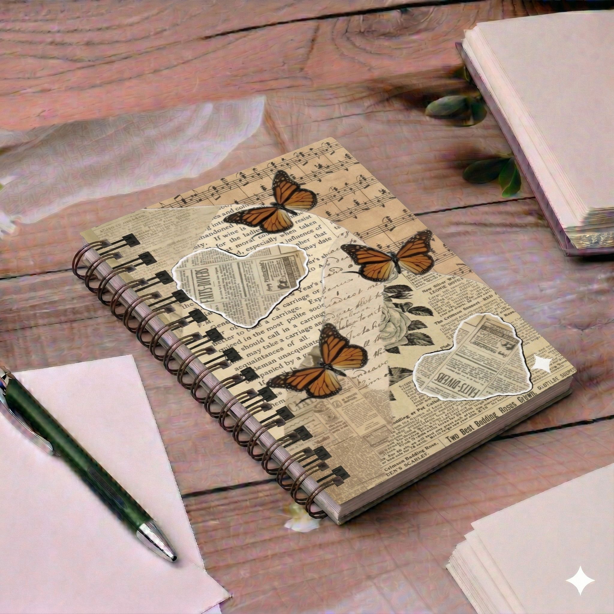Spiral Notebook - Travel Journal Hardbound Diary for Students, Office A5 Notebook Unruled 160 Pages-image-6