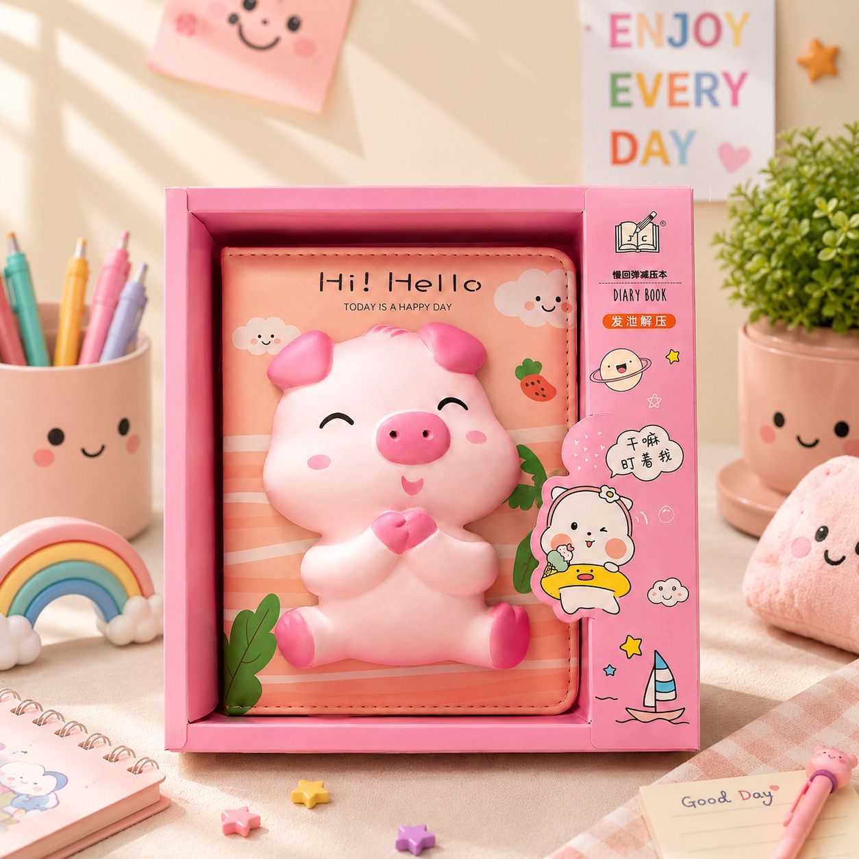 foru 3D Squishy Notebook A6 Notebook dotted line 128 Pages-picture-27