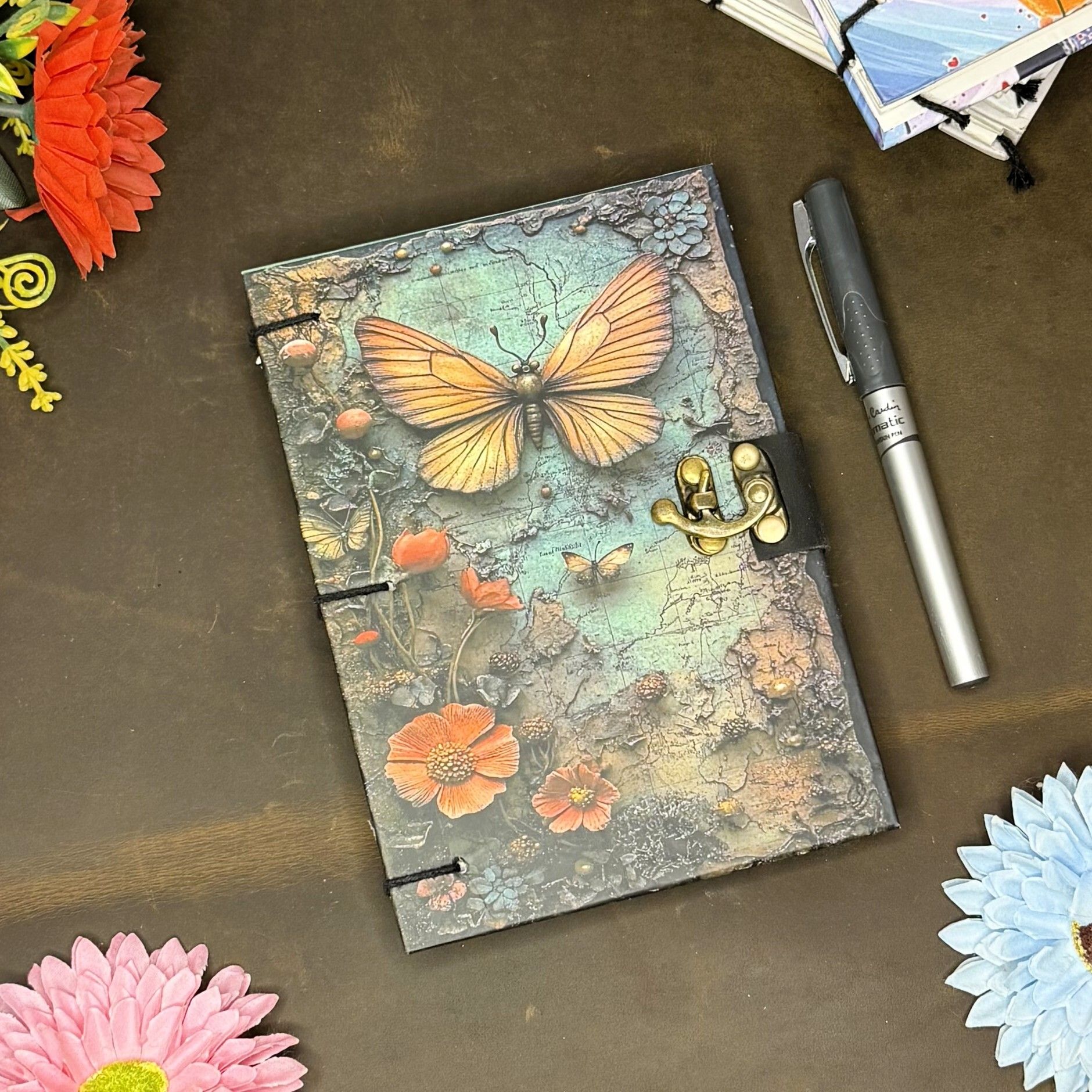 Handmade Printed Diary A5 Diary Unruled 200 Pages-image-8