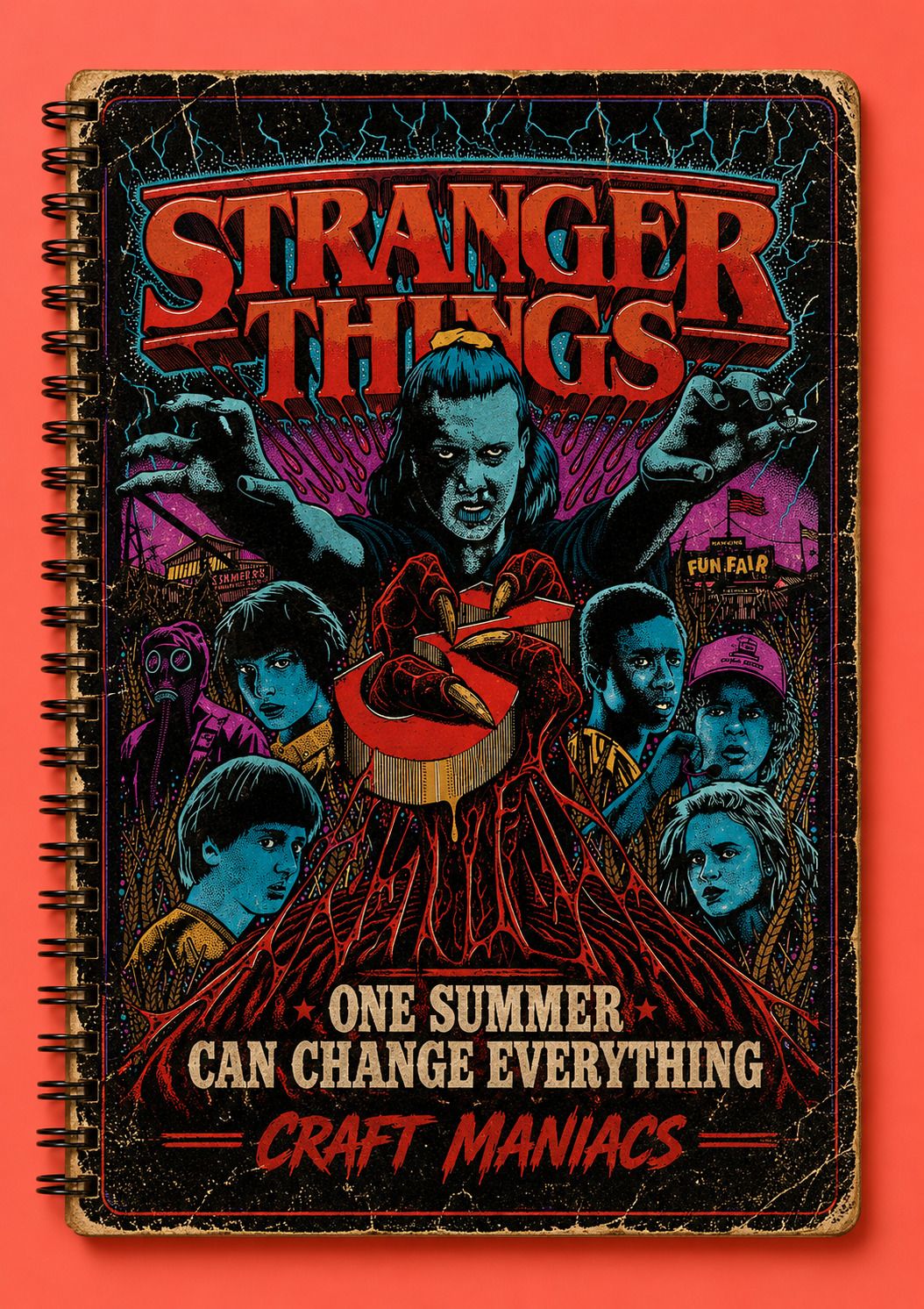 STRANGER THINGS NOTEBOOK A5 Diary RULED 160 Pages-image-44