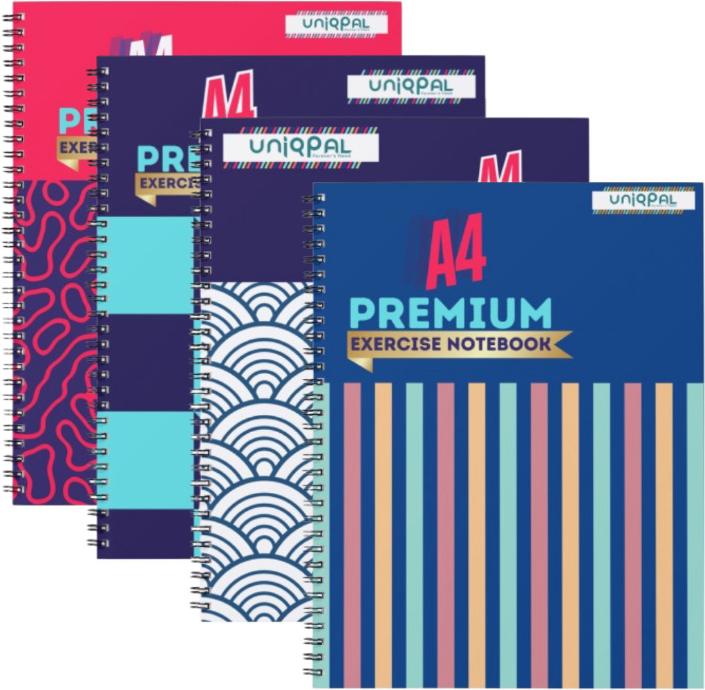 uniqpal NOTEBOOK A4 Notebook RULED 200 Pages image 1