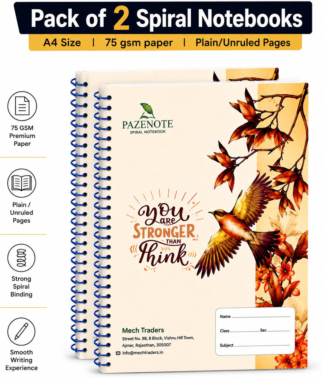 abc Paze_note1 Signature Collection A4 Notebook Unruled 200 Pages-picture-11