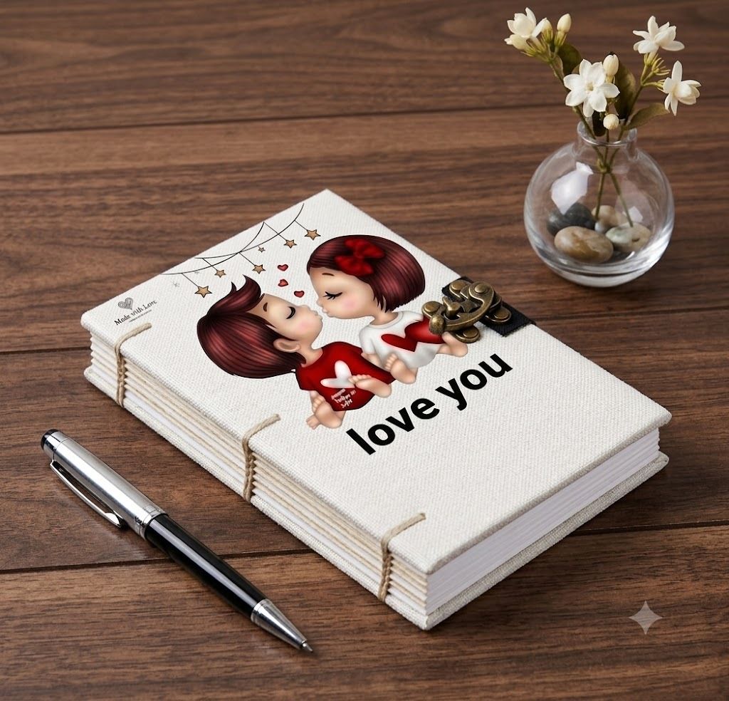 zafar handicraft Romantic Gift Collection A5 Notebook Plain 120 Pages-picture-40