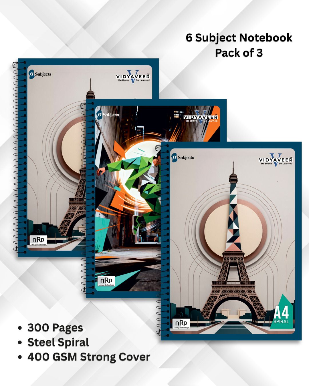 nrp 6 Subject Spiral A4 Notebook Unruled 300 Pages-picture-37