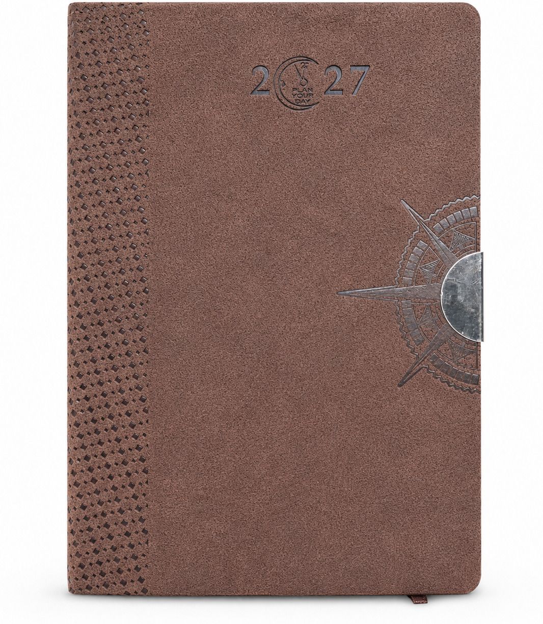2027 Executive Daily Planner with Compass Design, Textured Cover & Index Tabs B5 Diary Ruled 313 Pages-image-32