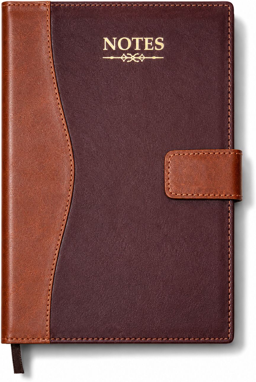 Premium Leather Hard Cover Notebook Diary | 25 x 18 cm | Magnetic Strap Closure B5 Diary Ruled 300 Pages-image-25