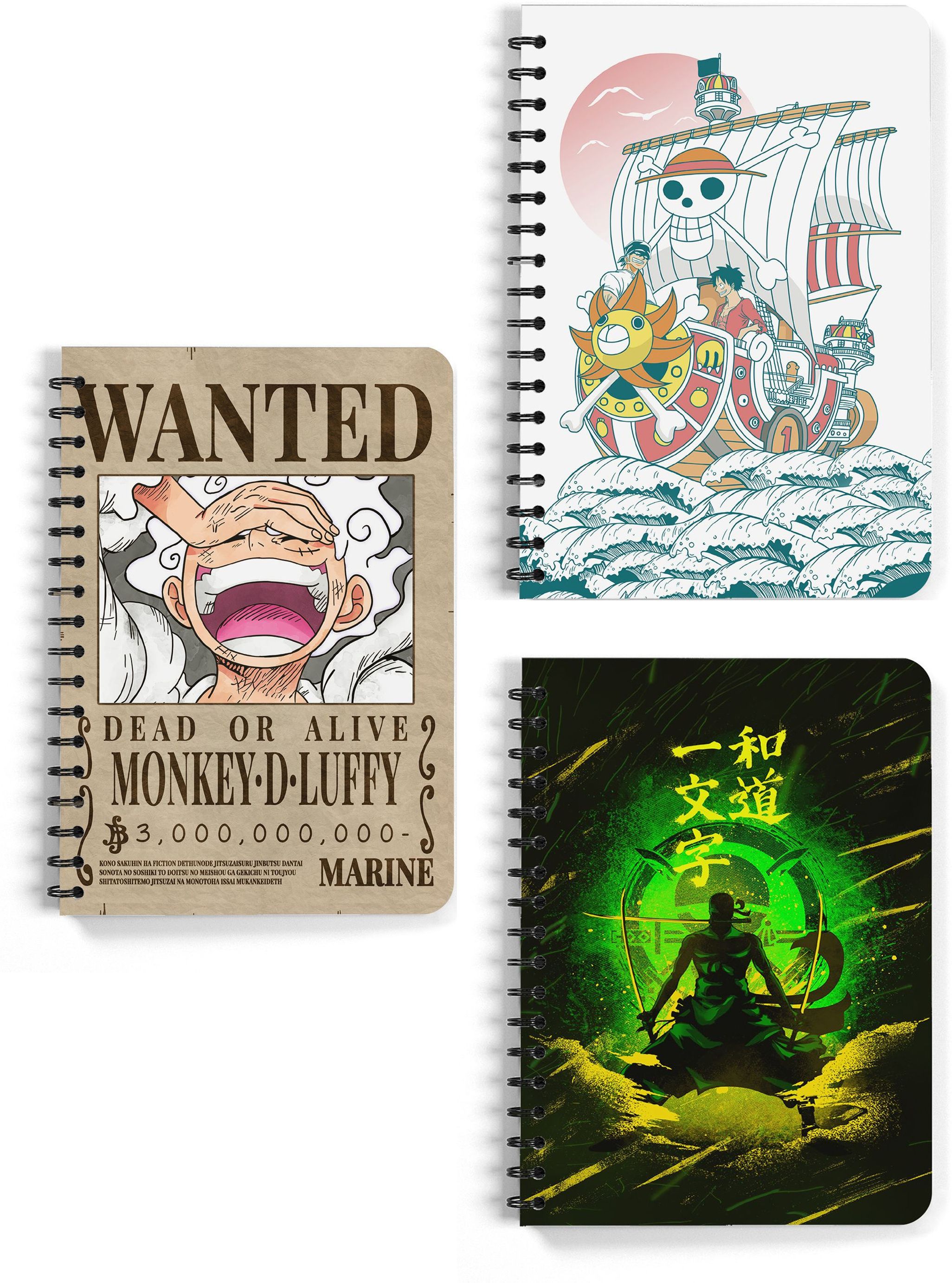 One Piece Anime Thousand Sunny, Crossroads, Gear 5 Sketchbook A5 Notebook Unruled 120 Pages-image-28