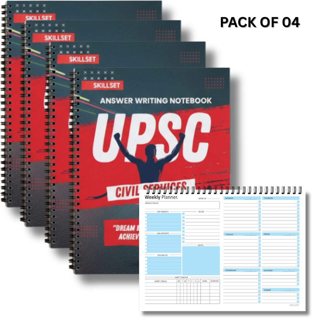 UPSC Mains Answer Writing Copy-Notebook-4X200 Pages with 1 Weekly Planner A4 Notebook 800 Pages-image-18