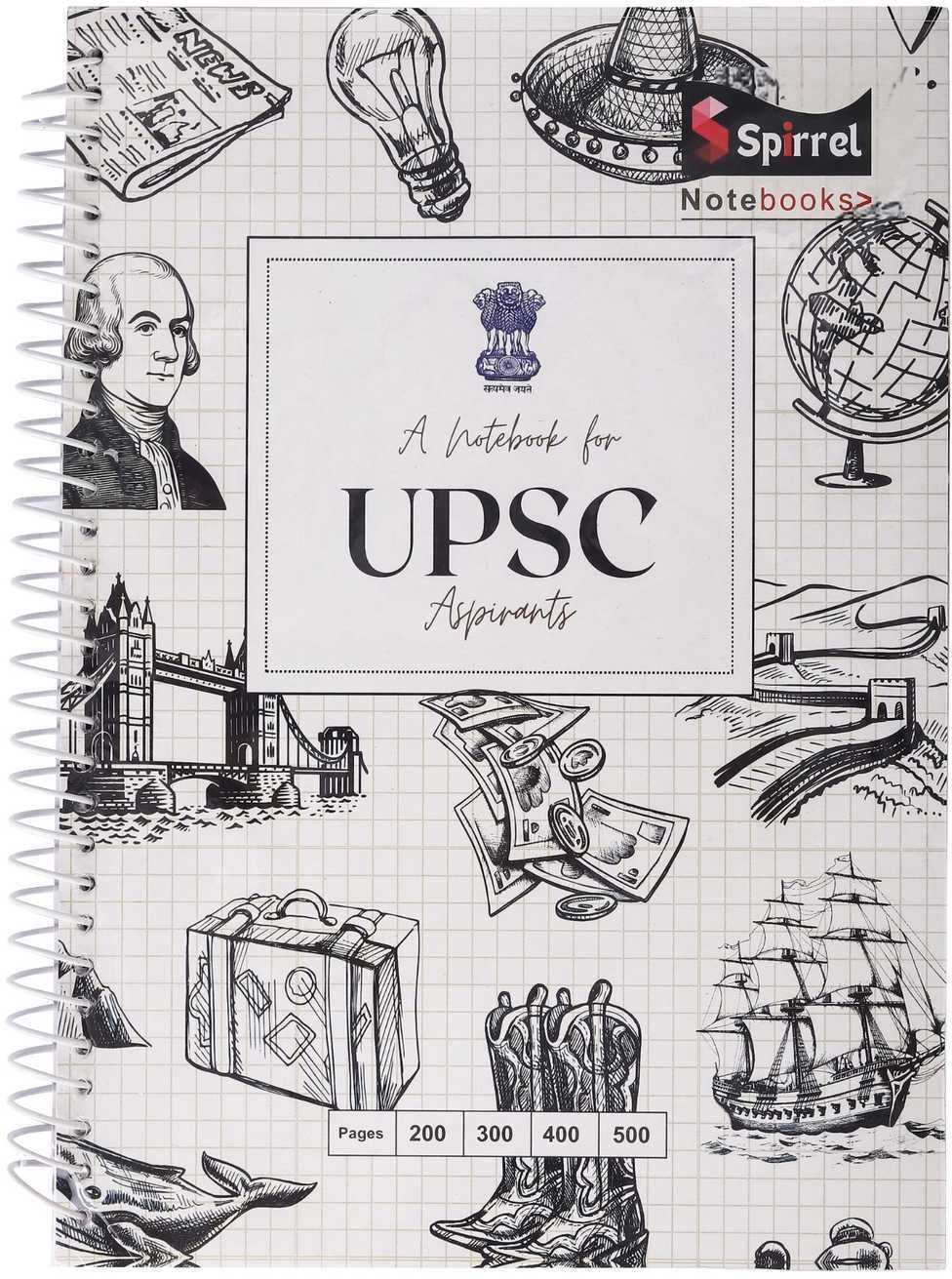 spirrel UPSC Mains Answer Sheet 200 pages, both side count, with hard cover (Multicolor) A4 Notebook Ruled 200 Pages-picture-21