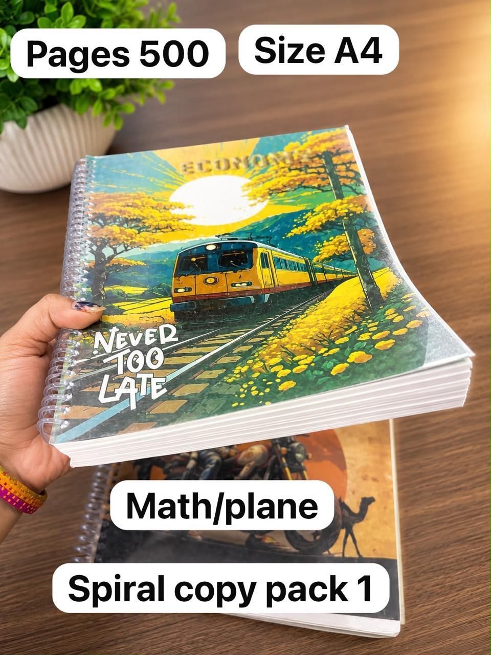 sadfcd Spiral Copy Pack 1 Math /plane Pages 500 A4 Notebook Unruled 500 Pages-picture-47