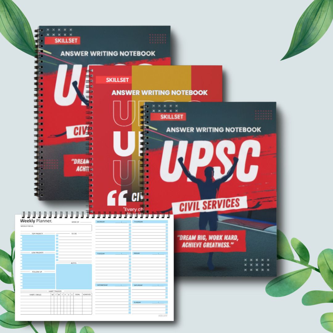 skillset Civil Services Practice Notebook Pack of 3 | Soft Cover A4 A4 Notebook Unruled 200 Pages-picture-14