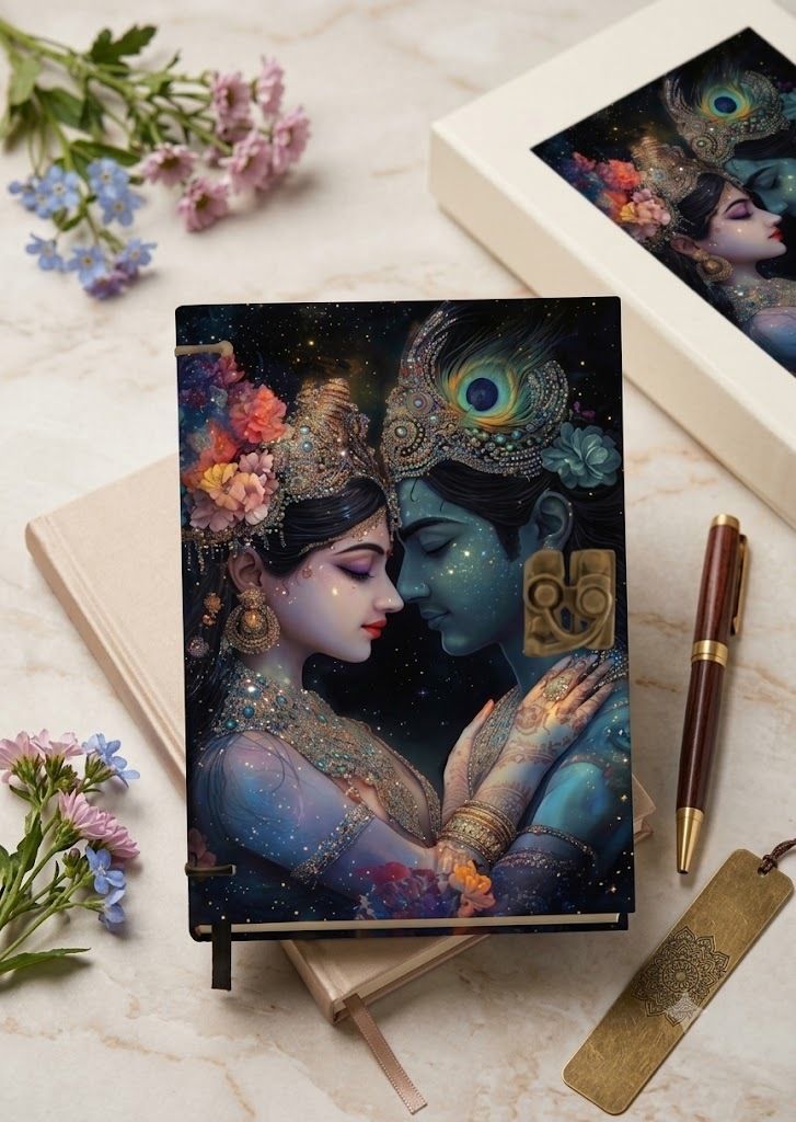 zafar handicraft Radha Krishna Collection A5 Notebook Unruled 192 Pages-picture-38