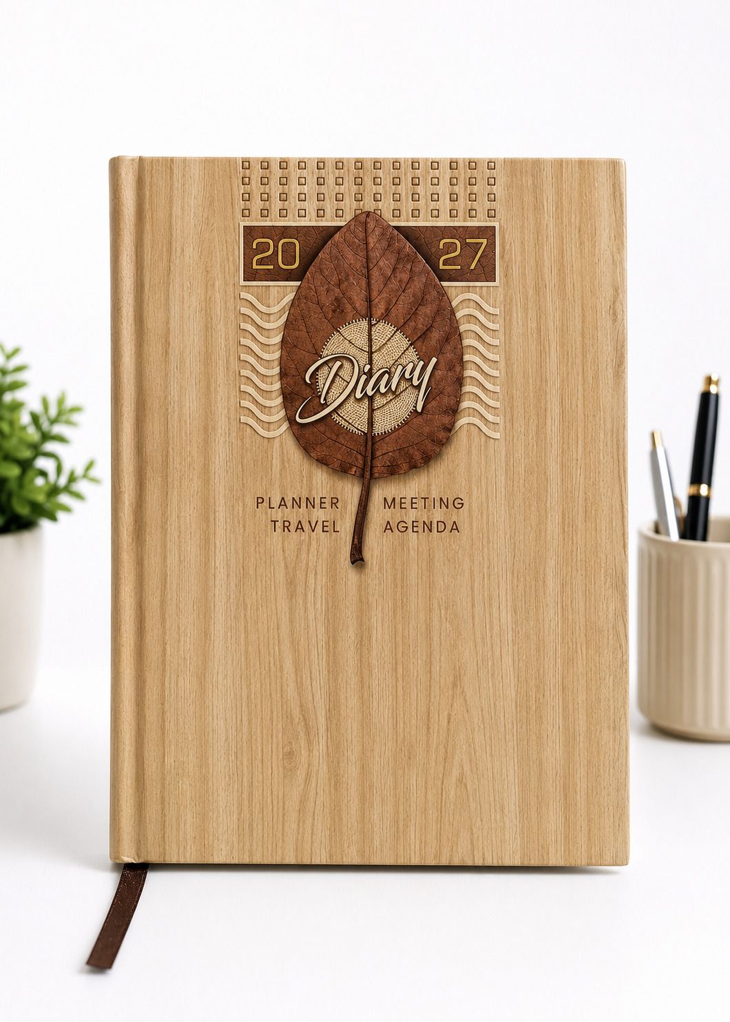 2027 Premium PP Cover | Month Cut Index | Monthly Index Pages | Ribbon Bookmark A5 Diary Ruled 336 Pages-image-11